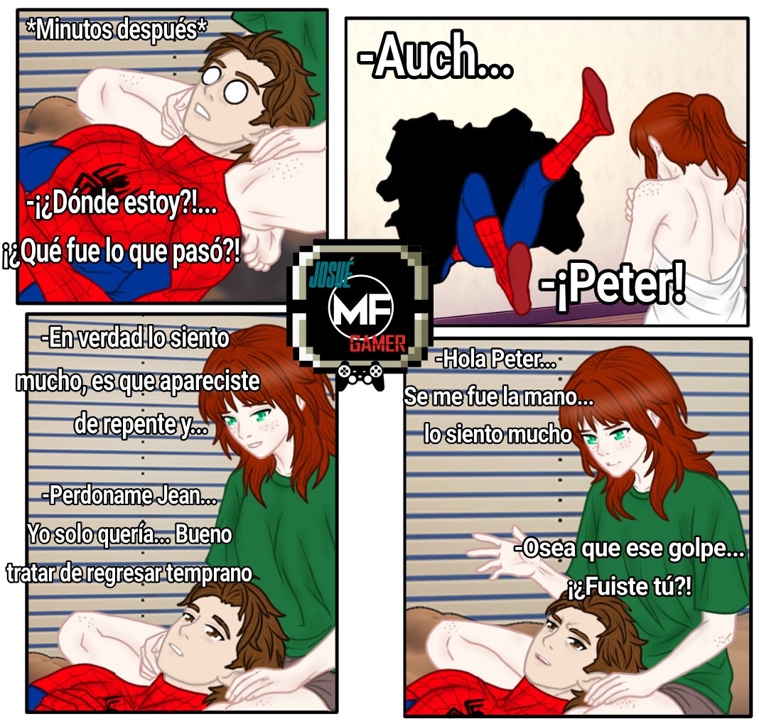 JhosuaMolina21's tweet photo. Parte 5 del cómic, espero les guste

#JeanGrey #spidermanbrandnewday #Spiderman #PeterParker #Comic https://t.co/mD32j1ABgg