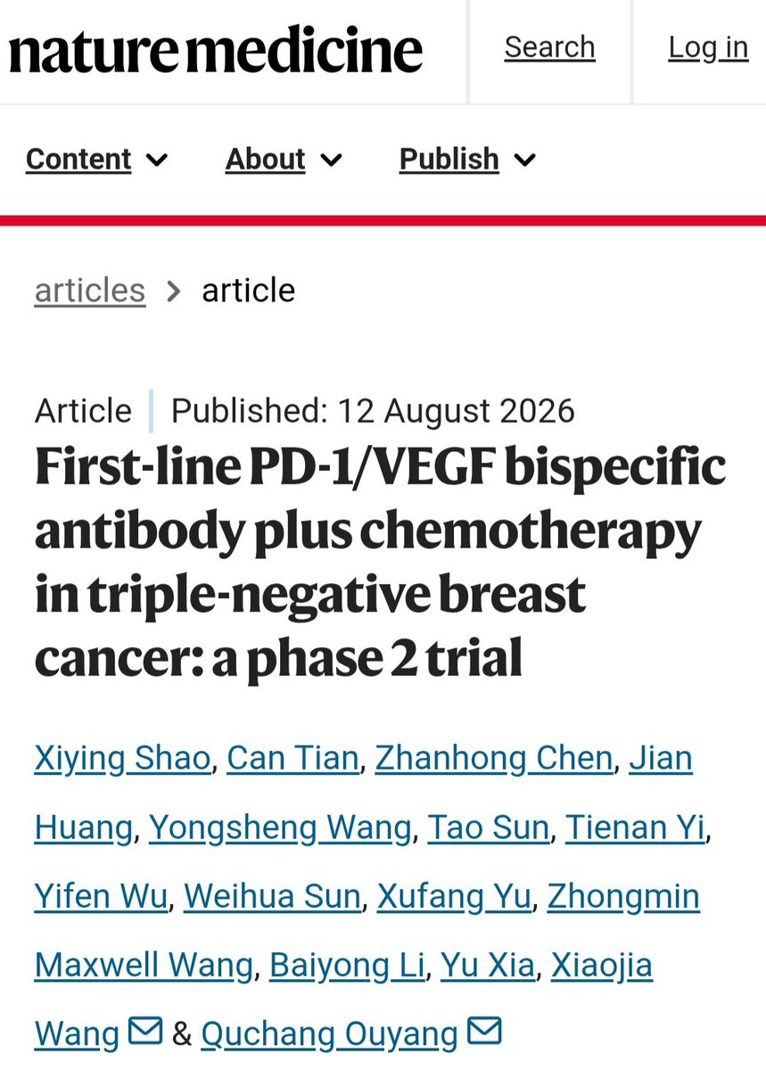 dr_yakupergun's tweet photo. First-line ivonescimab+taxane in advanced TNBC (n=36): ORR 80%, mPFS 15.2 mo. In CPS<10 disease, ORR was 79.3% and mPFS 13 mo—the key signal. Promising, but a small single-arm phase 2. Its place in the ASCENT-03/04 and Dato-DXd era needs phase 3 validation.

https://t.co/5fYxg9bShV