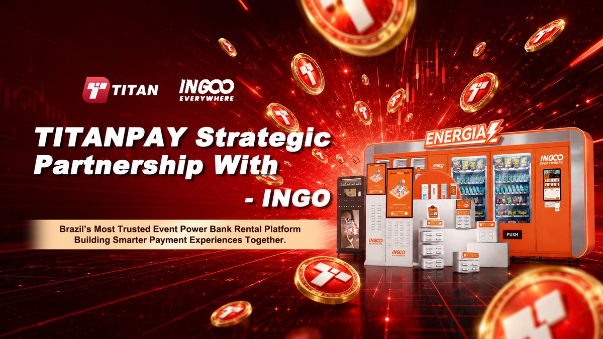 TitanPayNet's tweet photo. 🤝 TITANPAY × INGO | Strategic Partnership
🚀 Expanding the Real-World Payment Ecosystem in Brazil

TITANPAY is proud to establish a strategic partnership with INGO 🇧🇷 — a trusted power bank rental solution provider serving events across Brazil.

Through this partnership, TITANPAY will provide INGO with convenient and efficient global payment services, helping simplify cross-border transactions and build a more seamless payment experience. 🌎💳

For INGO, this means greater payment flexibility, easier global settlement, and stronger infrastructure to support future expansion.

For TITANPAY, it represents another important step in bringing our payment solutions into real-world business scenarios and expanding our ecosystem across Brazil and Latin America. 🇧🇷🌎

Real businesses. Real payments. Real-world adoption.

More connections.
More convenience.
More possibilities. 🚀

#TITANPAY #INGO #Brazil #GlobalPayments #FinTech #Web3Payments