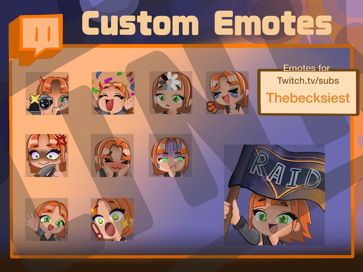 Link4905268's tweet photo. So glad i was able to work with @thebecksiest to make these amazing emotes

I really enjoyed working on them it was so much fun

My commissions for twitch emotes and general art are open

#twitch #emoteartist #commissionsopen https://t.co/ZZTCH1j5KU