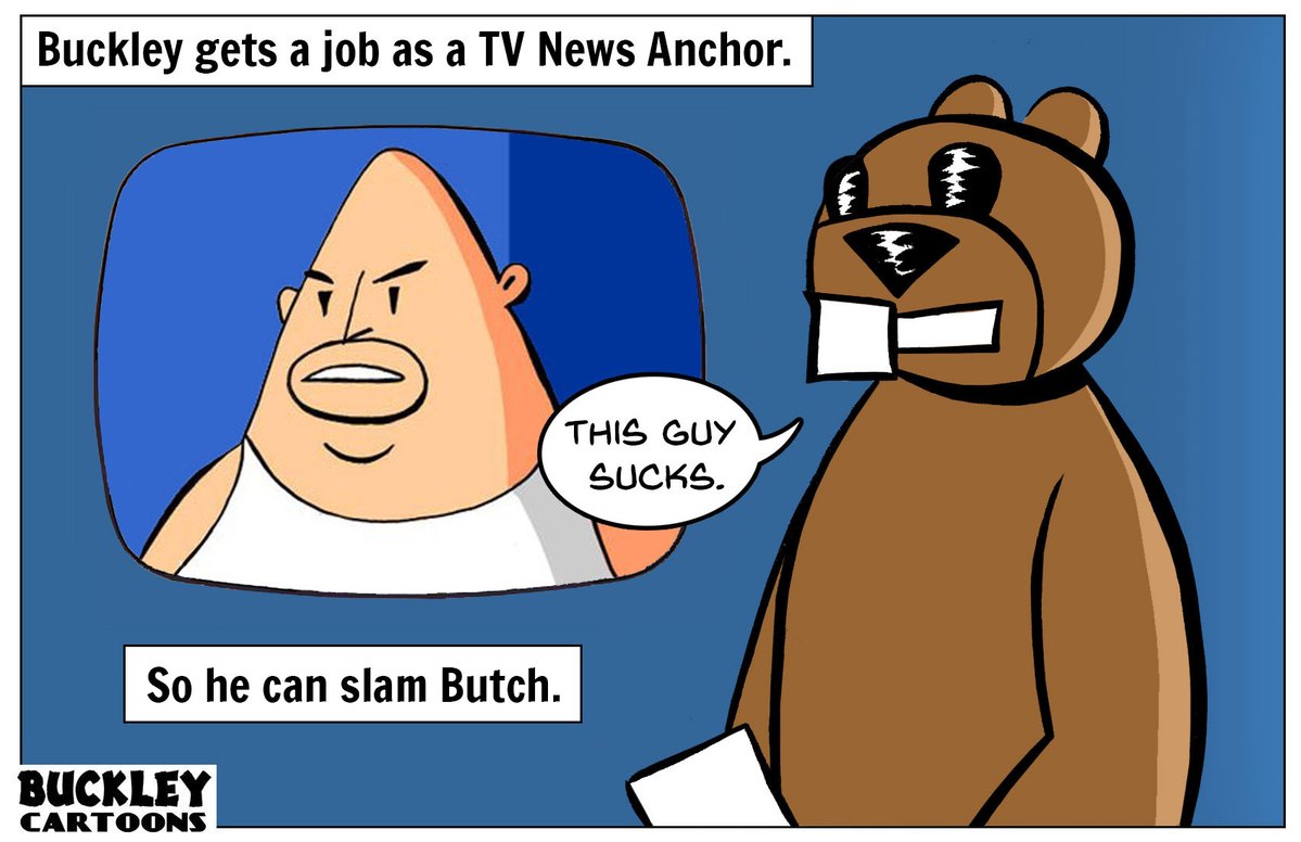 BuckleyCartoons's tweet photo. #Job #TV #News #Anchor #Slam #Nemesis #Cartoon #Beaver https://t.co/jTSzNJdbpL