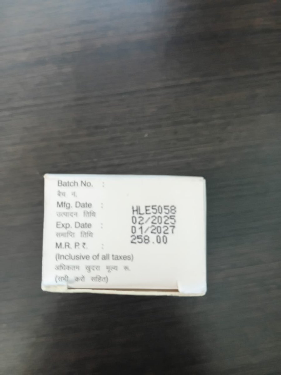 Mr_Mittal_'s tweet photo. @Apollo24x7 Fake manipulated billing, no response to the complaint. Medicine MRP is Rs. 258 while u billed Rs. 283.5

Actual batch no. HLE-5058 &amp; expiry Jan'27
Billed batch no. HLE-5602 &amp; expiry Oct'27

This is height of manipulation &amp; fake billing. Not expected from Apollo. https://t.co/VWuftQ9JhI