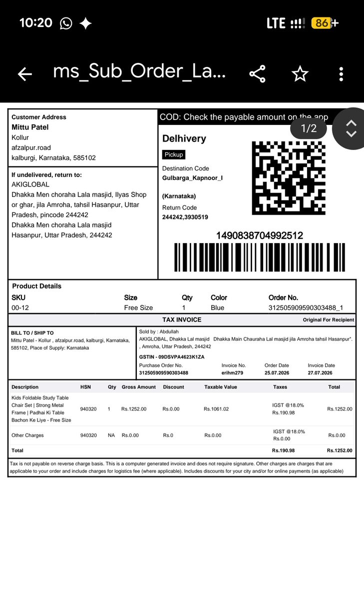 Abdullahch52769's tweet photo. @delhivery @DelhiveryCares @MeeshoSupport I demand an explanation! WHY are 4 parcels marked as Courier Returns (RTOs) at the exact same time? AND why is my inventory blocked with a 1-MONTH return timeline (10th Sept)? This is unacceptable for sellers. Check my DM NOW! https://t.co/2UWIAVzTr4
