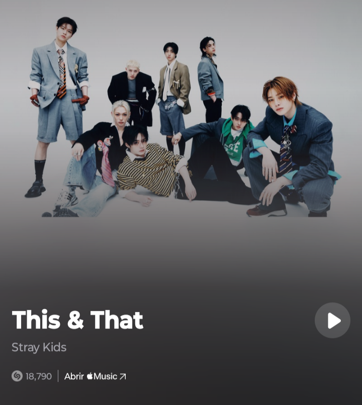 STAYsSPOT's tweet photo. Stray Kids' "This &amp; That" Shazam Update

(=) #3 Global K-Pop 🌍 *PEAK*
(NEW) #39 Global Viral 🌍

(+25) #55 Singapore 🇸🇬 *NEW PEAK*
(+31) #105 Japan 🇯🇵 *NEW PEAK*
(NEW) #154 Belarus 🇧🇾
(NEW) #186 Russia 🇷🇺

#StrayKids #THIS_AND_THAT @Stray_Kids https://t.co/rc0D6qJs87