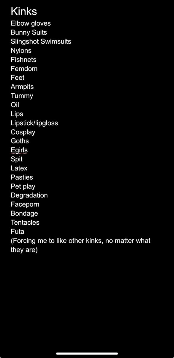 Weak4Shion's tweet photo. New weakness list now that I’m back to battling, might end up updating if people make me like other things hehe

DMs always open for ambushes, down for hentaibattles too~

#wankbattle #wankchat #hentai #hentaibattle https://t.co/qCCaWQXtPI