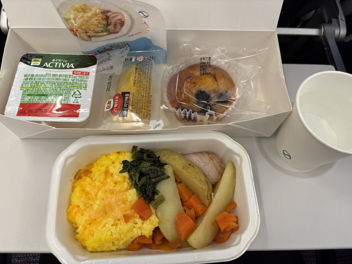 nogutomodesu's tweet photo. 大韓航空
釜山成田便の機内食
子供用12歳未満は、事前申請で変更可能です✈️ https://t.co/LVuV0T9JUR