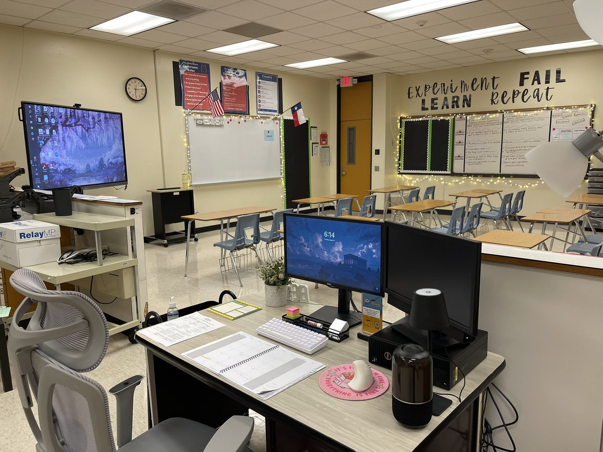 OlleMightyOwls's tweet photo. Our new bell schedule &amp; dress code for the year! ❤️💙🦉

Shoutout to our library for providing every teacher with new posters! With CHAMPS, campus rules, consequences &amp; schedules posted in every classroom, we’re starting the year with consistency and unity!

#FirstDayofSchool https://t.co/CcKFP9Rmqs