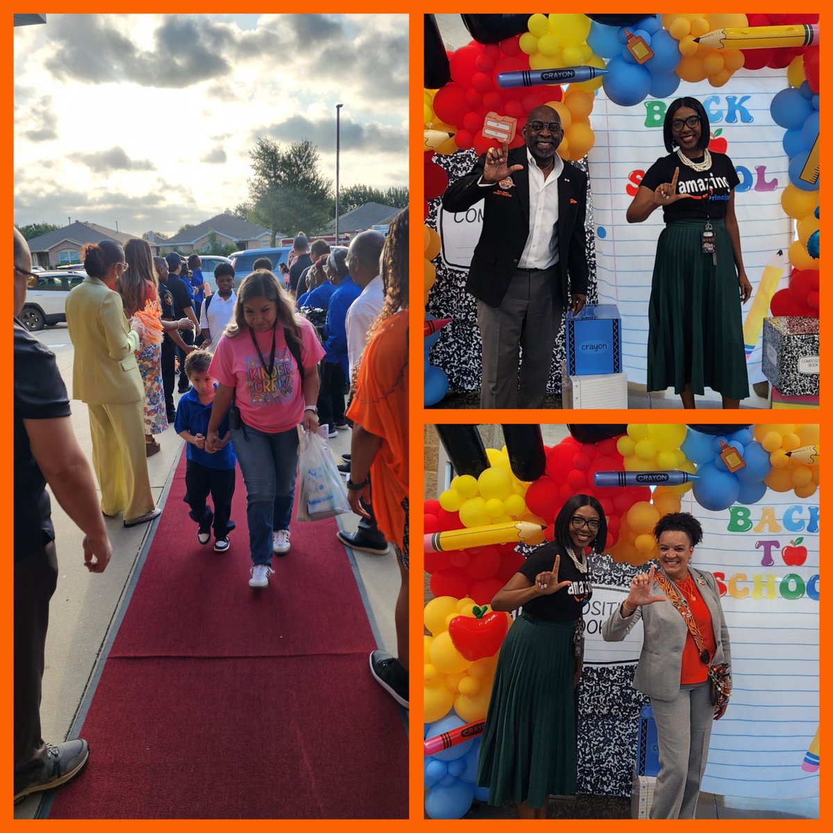 DrDab_Okafor's tweet photo. We had a fantastic first day at @HESLancaster! Thank you to our community partners, outstanding @LancasterISD Leadership Team and our amazing School Board for your continued support! We are truly committed to #ExcellenceWithoutExcuses @akperera @drcasscarr  @YvonneMThornton 🧡🖤 https://t.co/Kb4ThvdHjG