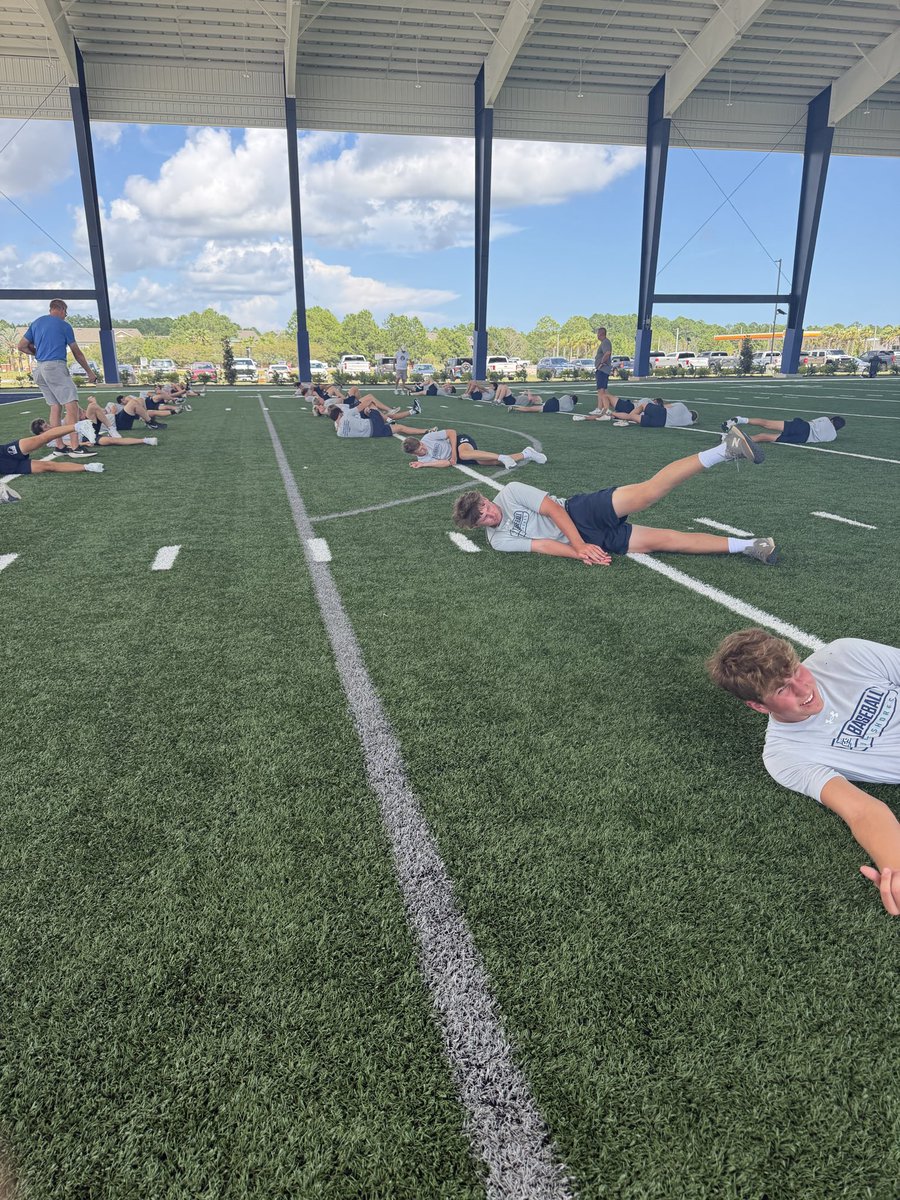 FinsBaseball's tweet photo. Back to school means it’s time to get back to work! 💪⚾️

Great first day getting some work in during 4th Block. The grind starts now. #BlueCollarBaseball https://t.co/rs7WzxwJYQ