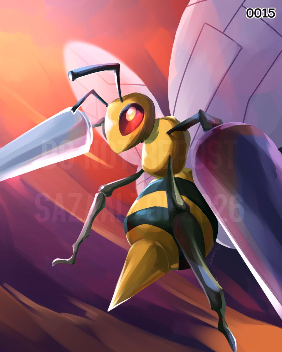 SazaAlton061175's tweet photo. 15/100 - Beedrill, the Poison Bee Pokemon

#Beedrill #Pokemonart #ポケモンイラスト https://t.co/F3oueYu1zi