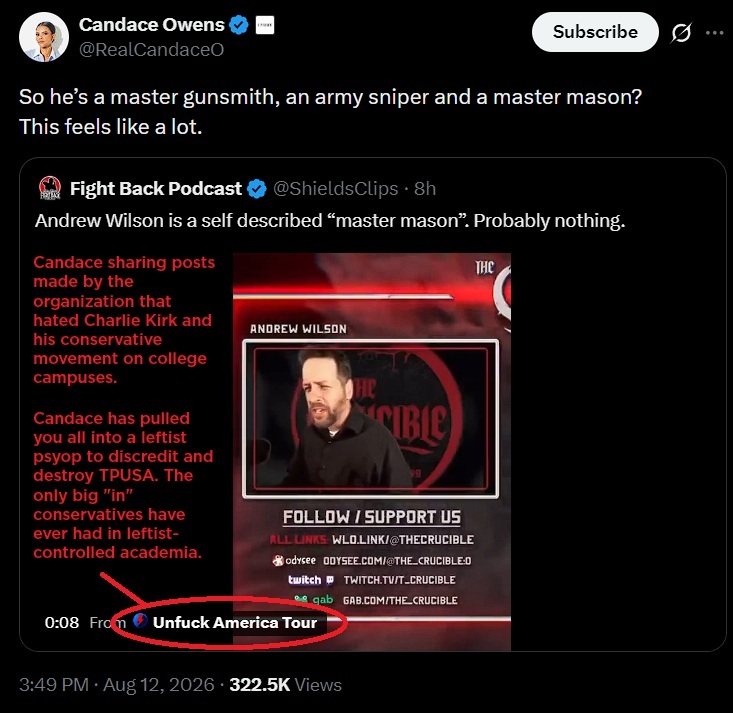 OrangeKhaos's tweet photo. @BlondiPrinz @RealCandaceO @KarlWuckert Yeah why should a person have to answer for all their unfounded accusations? Hey dummy, you're in a cult BTW. They work like this: "you must come to ME and ONLY ME for exclusive knowledge only I can provide". That's the cult she's pulled you into. https://t.co/taWSXXmZsE