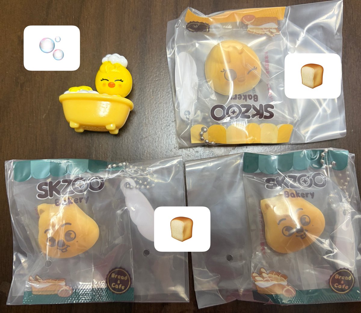 kanayan08_25's tweet photo. 【交換】 StrayKids スキズ skzoo ベーカリーチャーム ガチャ バブルフィーバー びっくらたまご

譲 ▶︎ 🍞クオッカ、🍞🫧ポガリ
求 ▶︎ 🍞🫧リービット、🍞ジニレット

郵送希望
まとめての方優先
検索からもぜひお声掛けください https://t.co/AELGHkA7KB