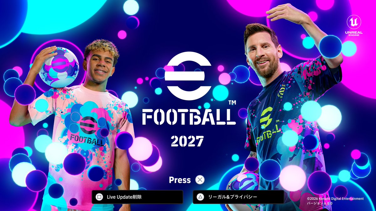 mugihongo's tweet photo. イーフト、とりあえず2027にアップデート完了！タイトル画面なんかダサいけどメンテ明けが待ち遠しい https://t.co/oUmbgUVmq9