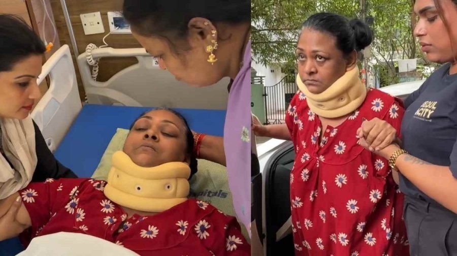 chnmharish's tweet photo. Veteran actress #Shakeela recently underwent neck surgery after suffering severe nerve damage, which she attributed to prolonged smartphone use. She revealed that spending hours lying sideways in bed while playing games and watching reels seriously affected her health. The treatment cost her around ₹3 lakh, in addition to the intense physical pain she endured. Issuing a public warning, she urged people to limit their mobile phone usage and keep children away from excessive screen time.