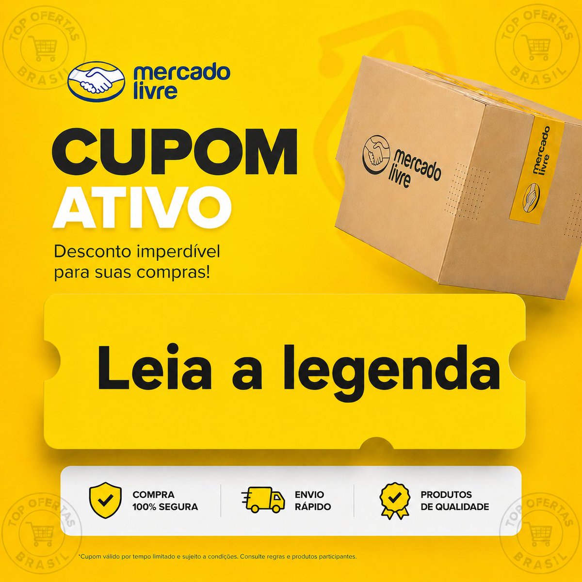 topofertasb's tweet photo. 🔥🔥 NOVO Cupom Mercado Livre, Aproveite!

🎟 10% OFF, Limite de R$ 20 OFF = GOLHOJE

ℹ️ Entre no link, vá em Mais > Cupons, resgate e aperte em "Conferir produtos" ou "Mostrar mais".

🔗 RESGATE AQUI 👉 https://t.co/hkgcqufJe6

#Anuncio https://t.co/BhP4Nkuz8X