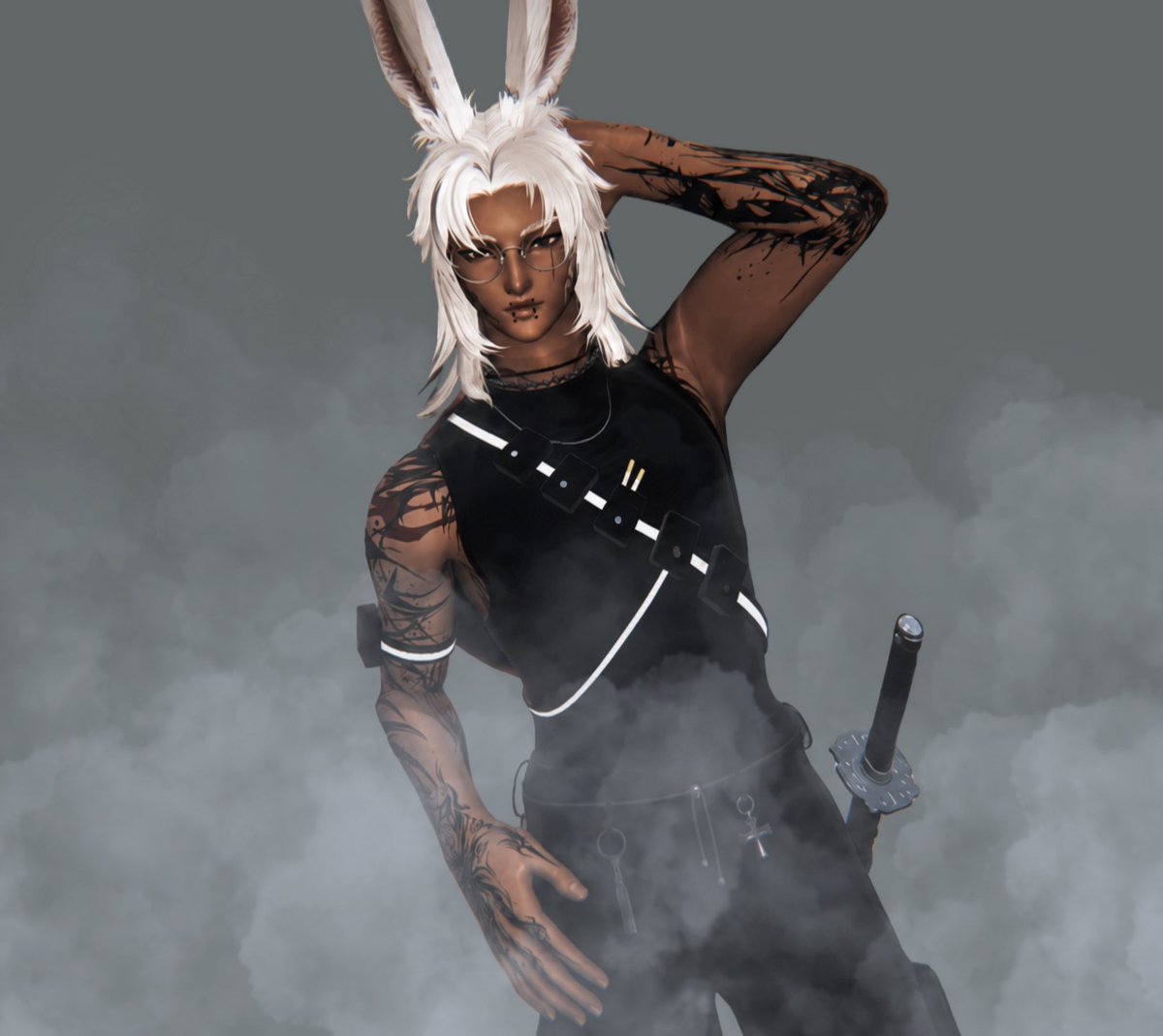 ZephyrCross_'s tweet photo. White hair, black heart. 

#FFXIV #FFXIVGPOSE #FFXIVScreenshot #FFXIVRP #FF14 #Viera #MaleViera #GPosing https://t.co/3dEIzd1WkA
