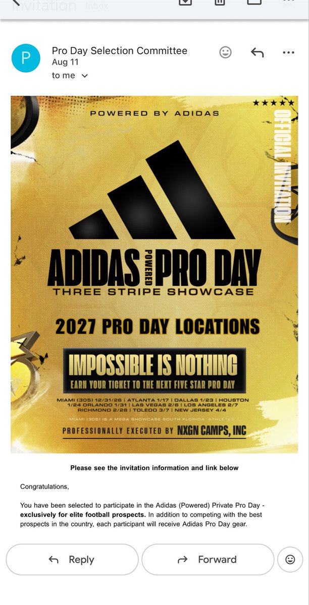 LandonHall2029's tweet photo. Honored to receive an invitation to the 2027 @adidasFballUS (Powered) Private Pro Day from @NxgnCamps and the Pro Day Selection committee. Looking forward to competing this winter in Dallas and Las Vegas. 

@gobobcatfb @RecruitCelinaFB @CoachCastles @Coach_Grayson21 @CoachBindel  @hearn_coach @QBHitList