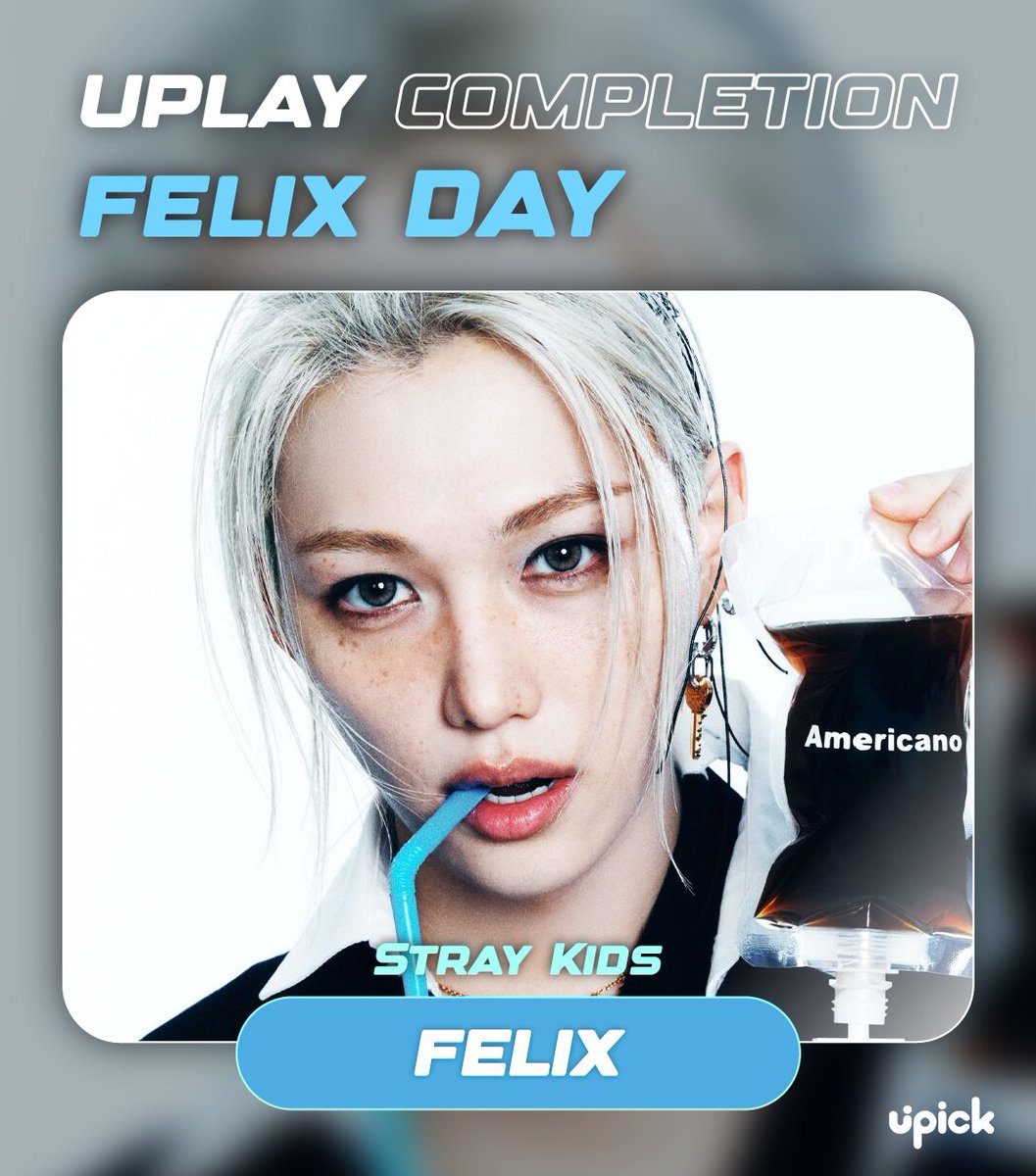 UPICK_twt's tweet photo. 🚨U Play Completion

Congratulation 유플레이 달성 축하합니다🎉

#스트레이키즈 #필릭스 #StrayKids #FELIX

📍Design guide (EN/KR)
🖇️https://t.co/uH8aTqHHyI

🗓️ Deadline
⤿ ~ 8/17 (KST) https://t.co/FmTIFAaQ52