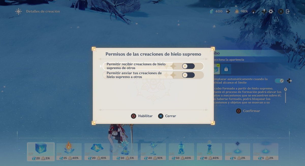 Rawfler44's tweet photo. A la gente que prefiere jugar solo usando sus propias estructuras, en el menu de creacion, arriba a la derecha le dais al engranaje y podeis desactivar el recibir nuevas estructuras de los demas. https://t.co/a6xWE2VJVI