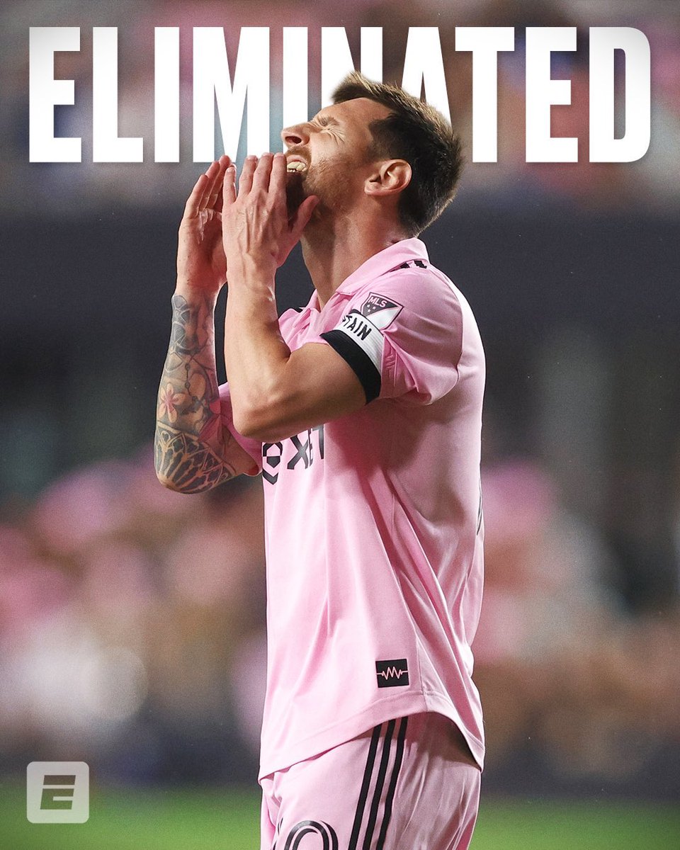 __ElBicho7's tweet photo. Fracaso del Inter Miami de Lionel Messi, eliminados de la Leagues Cup en la primera ronda. 

500 millones de inversión entre fichajes, salarios y el estadio para ganar 0 títulos en el 2026. https://t.co/428fcvahRk