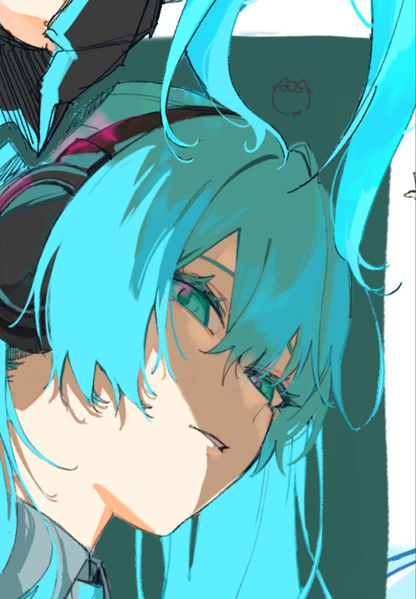 kichishichi's tweet photo. 一番お気に入り初音ミク落書き https://t.co/eQKXJy5Ctw