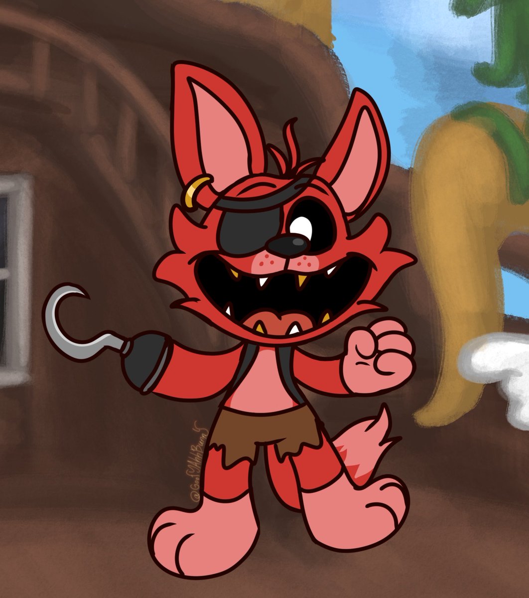 GoofyAhhBunny's tweet photo. Oh, why ye look so down in the dumps, eh? 

Today’s the big surprise party! 

Ye should be excited! 🥳 
#FNAF #FiveNightsAtFreddys #SOTM #SecretOfTheMimic #FoxyThePirate #CaptainCobalt #CaptainSpringlock #RoxanneWolf #Roxy #Arnold #TheMimic #M2 #SmilingCritters #fanart https://t.co/VwttvI5Byb
