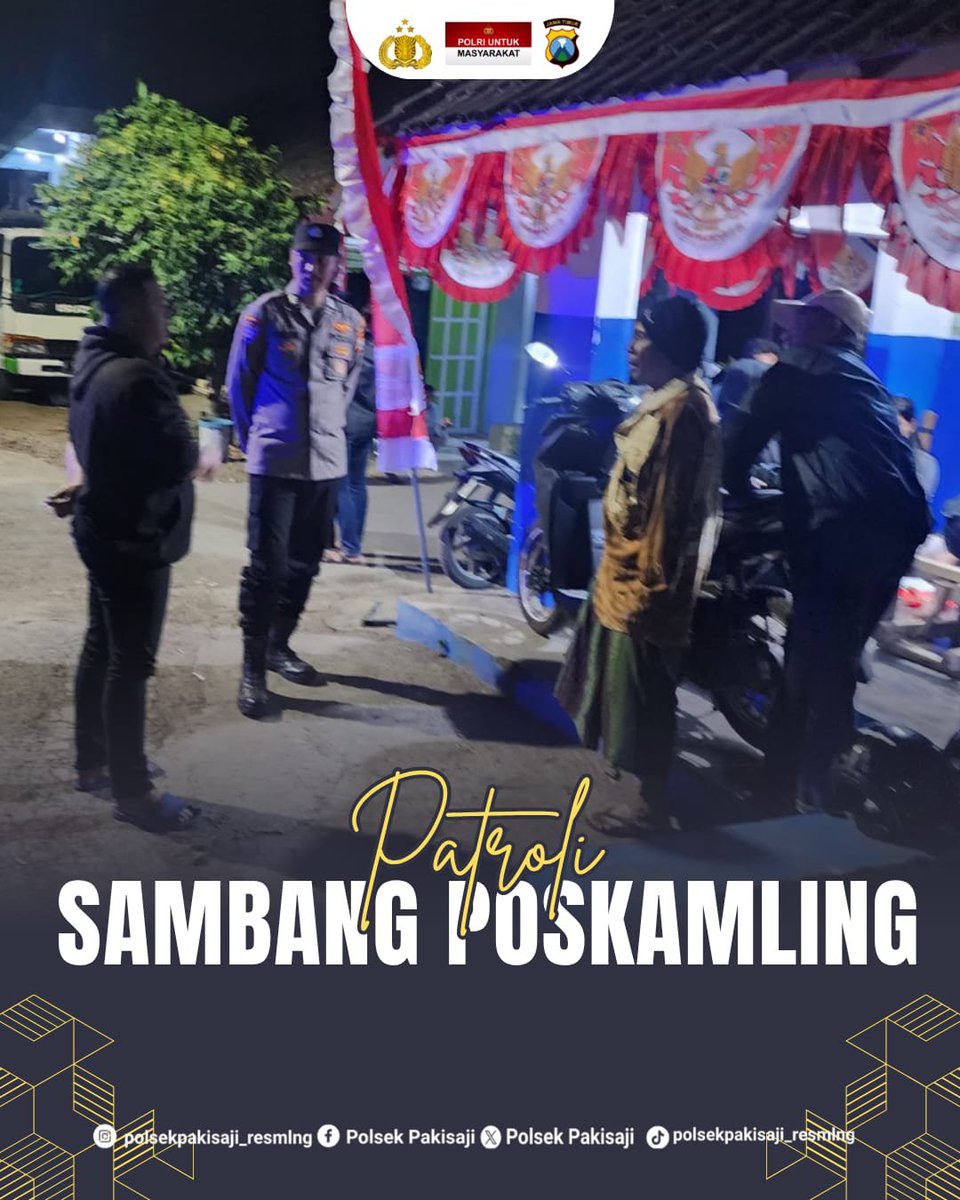 pakisaji47345's tweet photo. Anggota Polsek Pakisaji melaksanakan patroli malam sambang poskamling dialogis dengan masyarakat sampaikan himbauan kamtibmas.

#polri 
#poldajatim 
#polresmalang 
#polriuntukmasyarakat https://t.co/vbRUlLFF9C