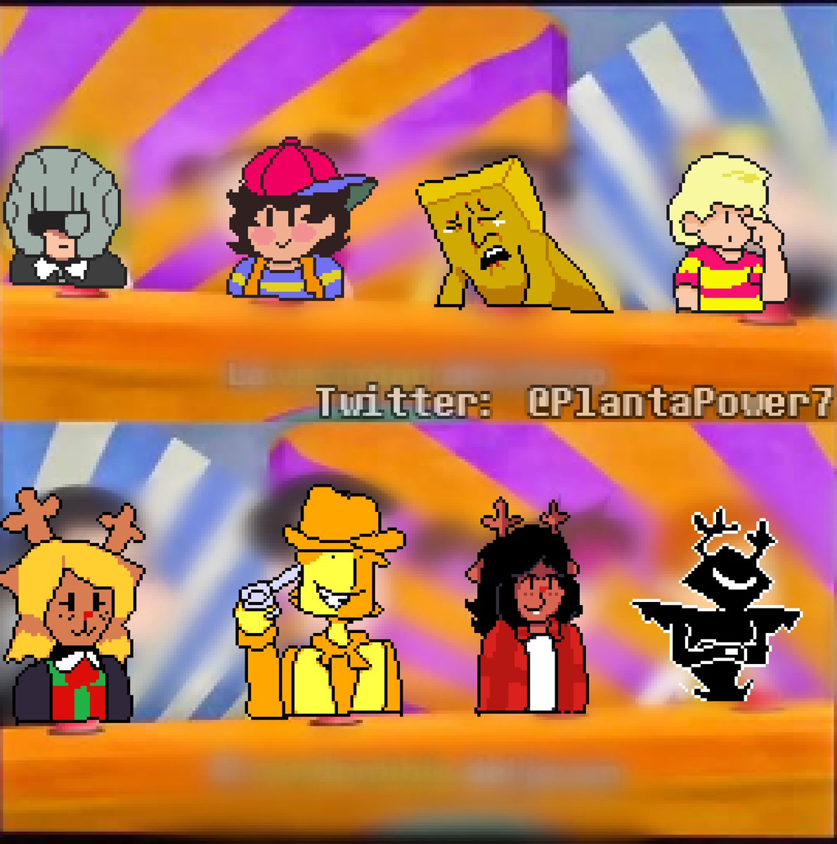 PlantaPower7's tweet photo. Curi deeeeeeeeee deltarune y Mother 3 
references https://t.co/82bDrbgMoW