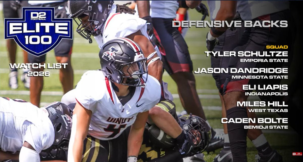 UIndyTD's tweet photo. Two UIndy Football defensive players named to the https://t.co/93DdRqO5oV Elite 100 Watch List Squad Team
 
LB Alvin Contreras
DB Eli Liapis https://t.co/9XC5d2Txe9