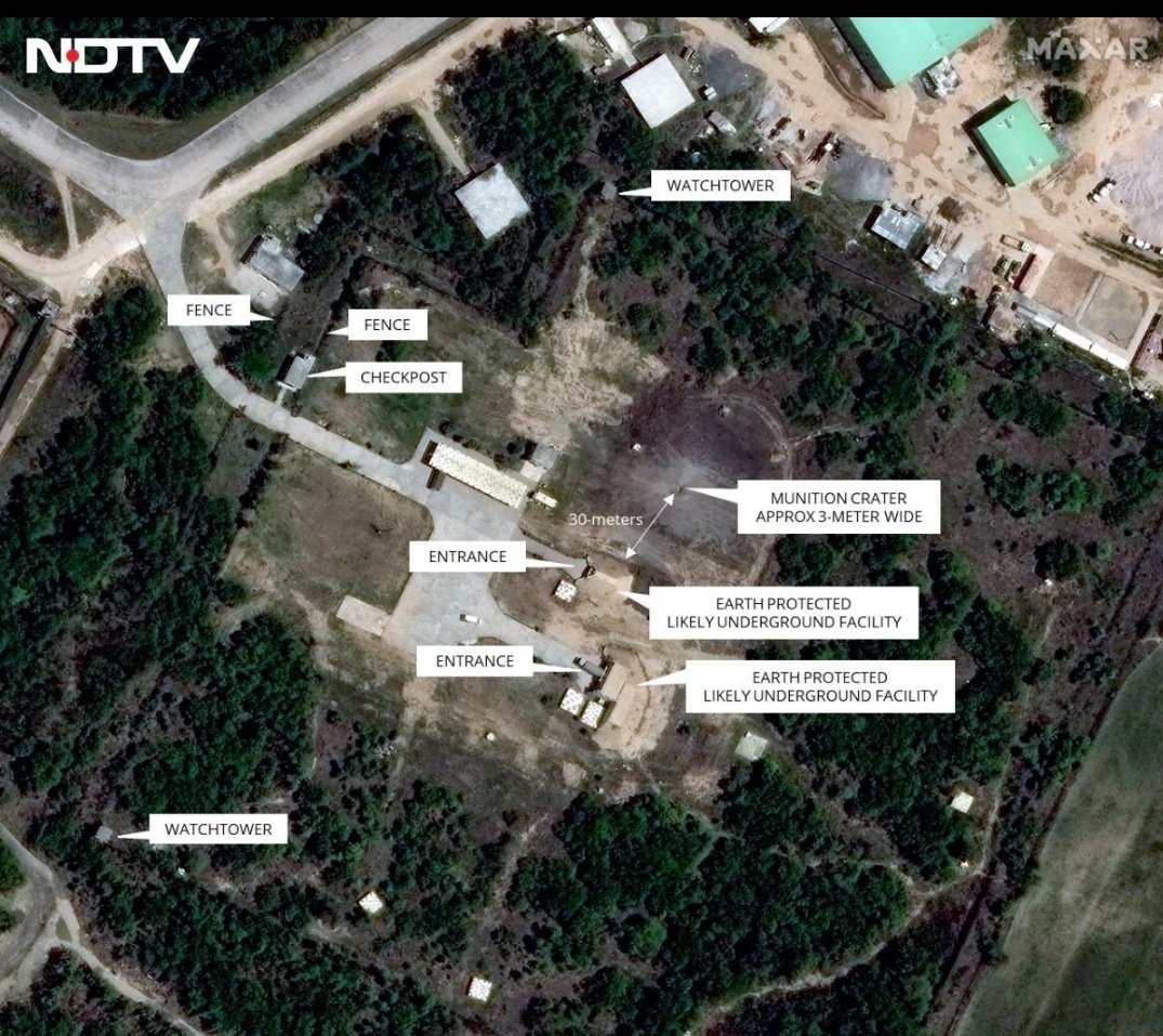 VishnuNDTV's tweet photo. "Defeated by Pakistan."

Below: Murid Airbase, circa 2025.  @vantortech https://t.co/vxslM3Ybjz