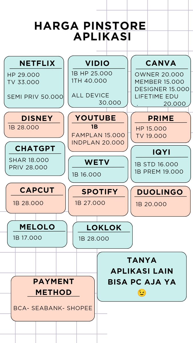 kopicalamel's tweet photo. READYYY aplikasi premium TERRRMURAHHH!!! seperti digambar ini lohh , proses cepat dan amanah #zonauang #jualmurah #premium #aplikasi https://t.co/5DxxogHKTP