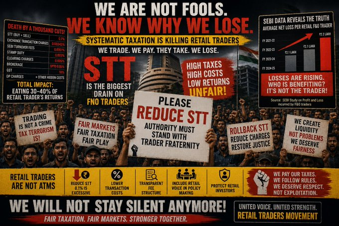 bga176's tweet photo. From “sin tax” to “sin trader”?
Authority impose heavy taxes on tobacco & alcohol to reduce consumption.
Is F&O trading now being treated the same way?
With excessive STT supposedly to curb retail participation?
From gambler to sinner, what’s next?
#ReduceSTT #reduceTrading https://t.co/K5Wq170IcH