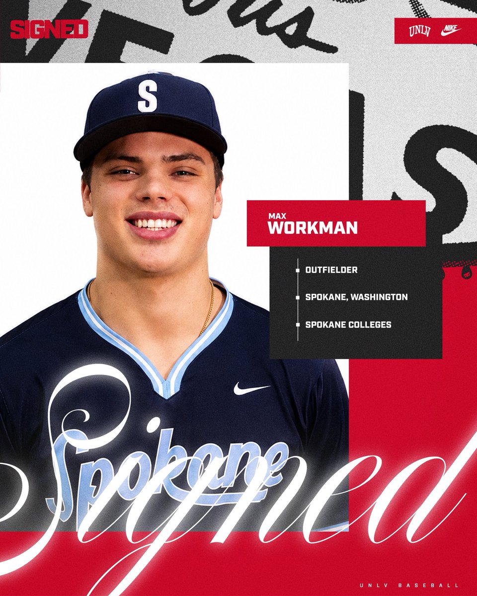 unlvbaseball's tweet photo. 𝗣𝗘𝗡 𝗧𝗢 𝗣𝗔𝗣𝗘𝗥 ✍️

Welcome to the Hustlin’ Rebel family, Max!

#BEaREBEL https://t.co/pMY7EqZOgn