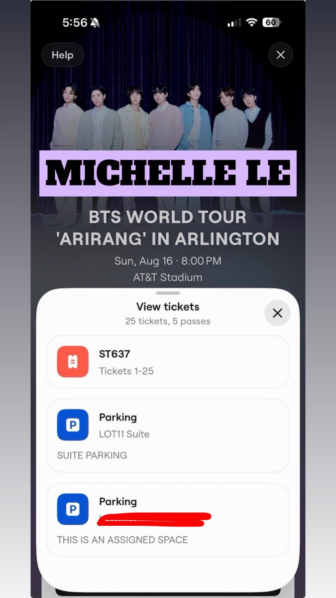 mschelleq's tweet photo. 4 SPOTS LEFT ‼️ PRICE LOWERED TO $600 ‼️

We have 4 barstool seats left in our #BTS #Arlington Day 2 Suite! Already previously verified by @875tickets 💜

🦋 Private bathroom &amp; A/C
🦋finger food included
🦋Club &amp; Suite entrance for shorter line entry

#875ticketsale https://t.co/50UEjlQDgY