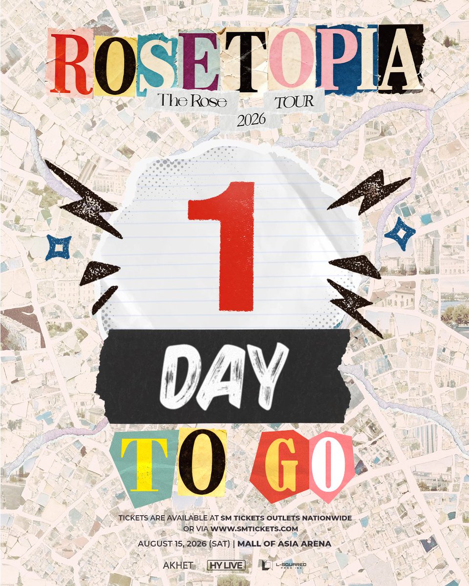 LSquaredProdPH's tweet photo. Tomorrow, Manila sings with The Rose. 🌹

Will you be one of the voices?
Secure one of the last remaining tickets today.

🌹 ROSETOPIA ASIA TOUR 2026 IN MANILA
 🎫 https://t.co/B1EgPgSZe3
 📍 Mall of Asia Arena
 📅 August 15, 2026 | 7:30PM

#TheRose #더로즈 #ROSETOPIA
 #ROSETOPIAInManila
 #LSquaredProdPH