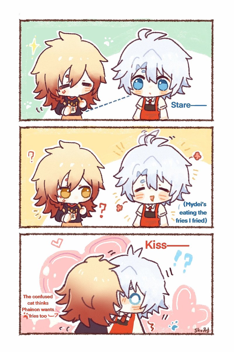 starry363128472's tweet photo. Fry Kiss😋🍟
#phainon #mydei #phaidei‌ https://t.co/B6pIc9Pg38