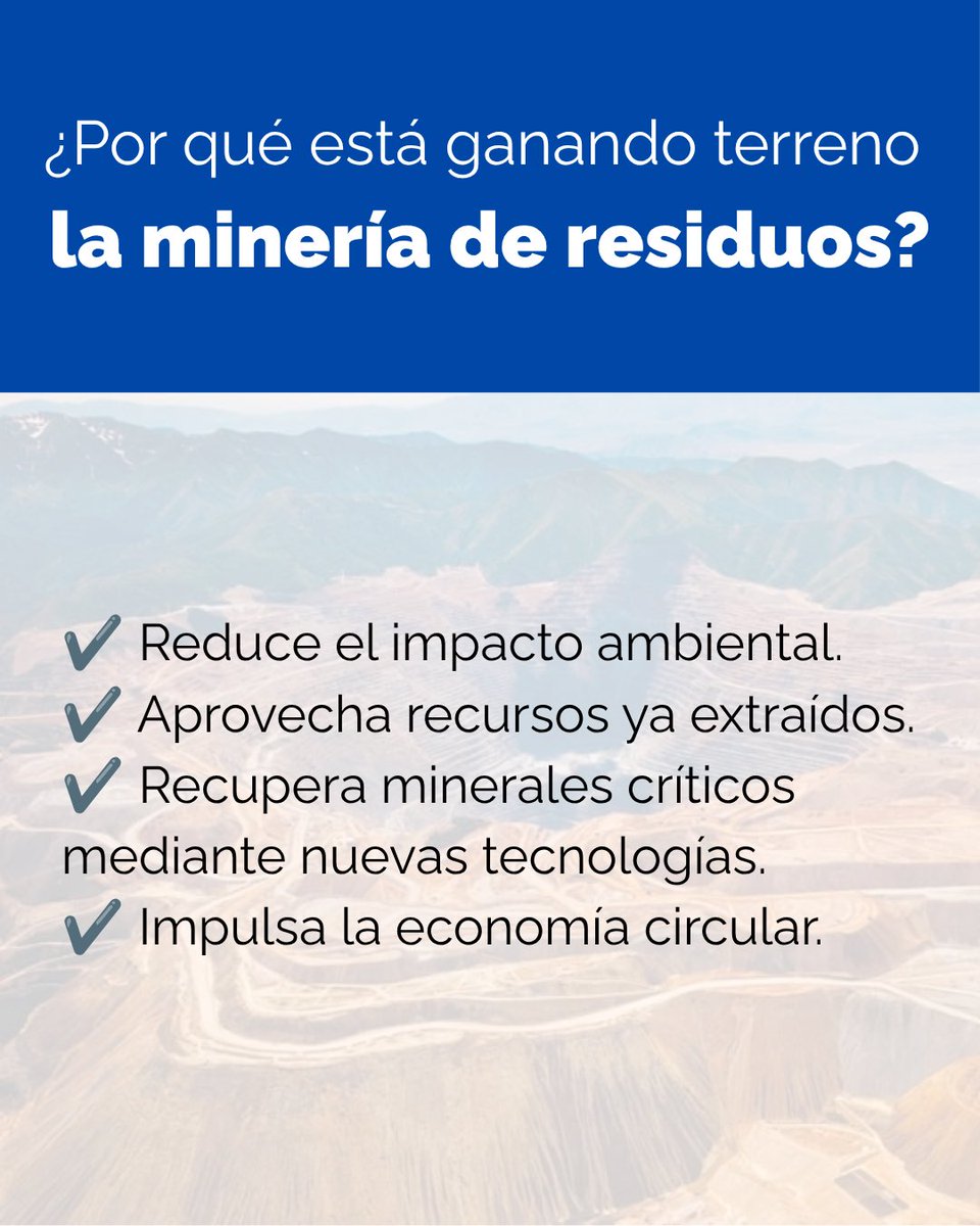 PICARLLC's tweet photo. La reminería (o minería secundaria) transforma relaves y residuos en nuevos recursos mediante innovación tecnológica, reduciendo el impacto ambiental. ♻️
En Picar Mining creemos en gestionar de forma inteligente lo que ya existe. ¡Hagamos la minería sostenible! https://t.co/ZiIoRDYbST