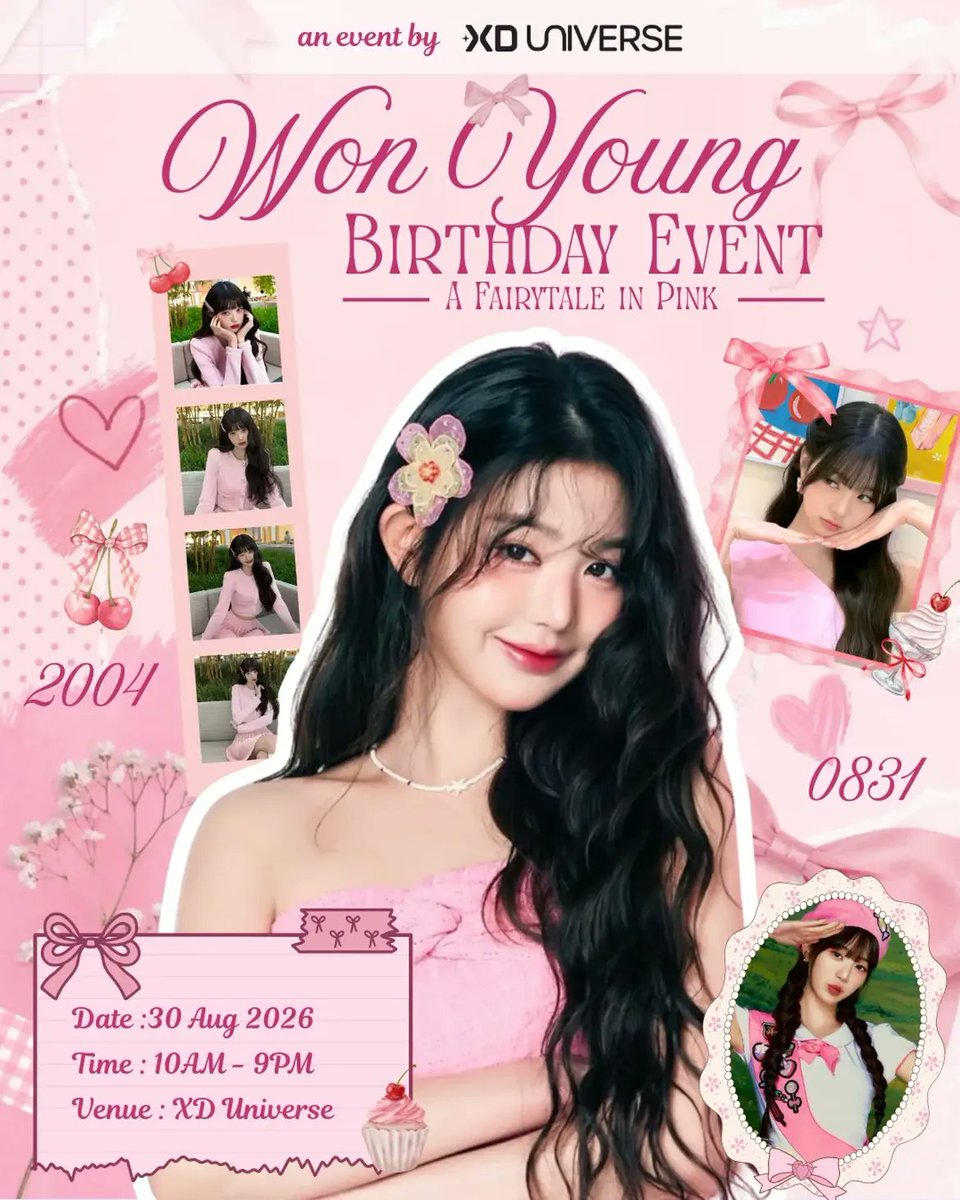 beaucutegirl's tweet photo. 🎀 ₊˚⊹♡ 𝓐 𝓕𝓪𝓲𝓻𝔂𝓽𝓪𝓵𝓮 𝓲𝓷 𝓟𝓲𝓷𝓴♡⊹˚₊ 🎀 
- Birthday Event for IVE’s Wonyoung - 🍒 https://t.co/P3outPJ1JQ