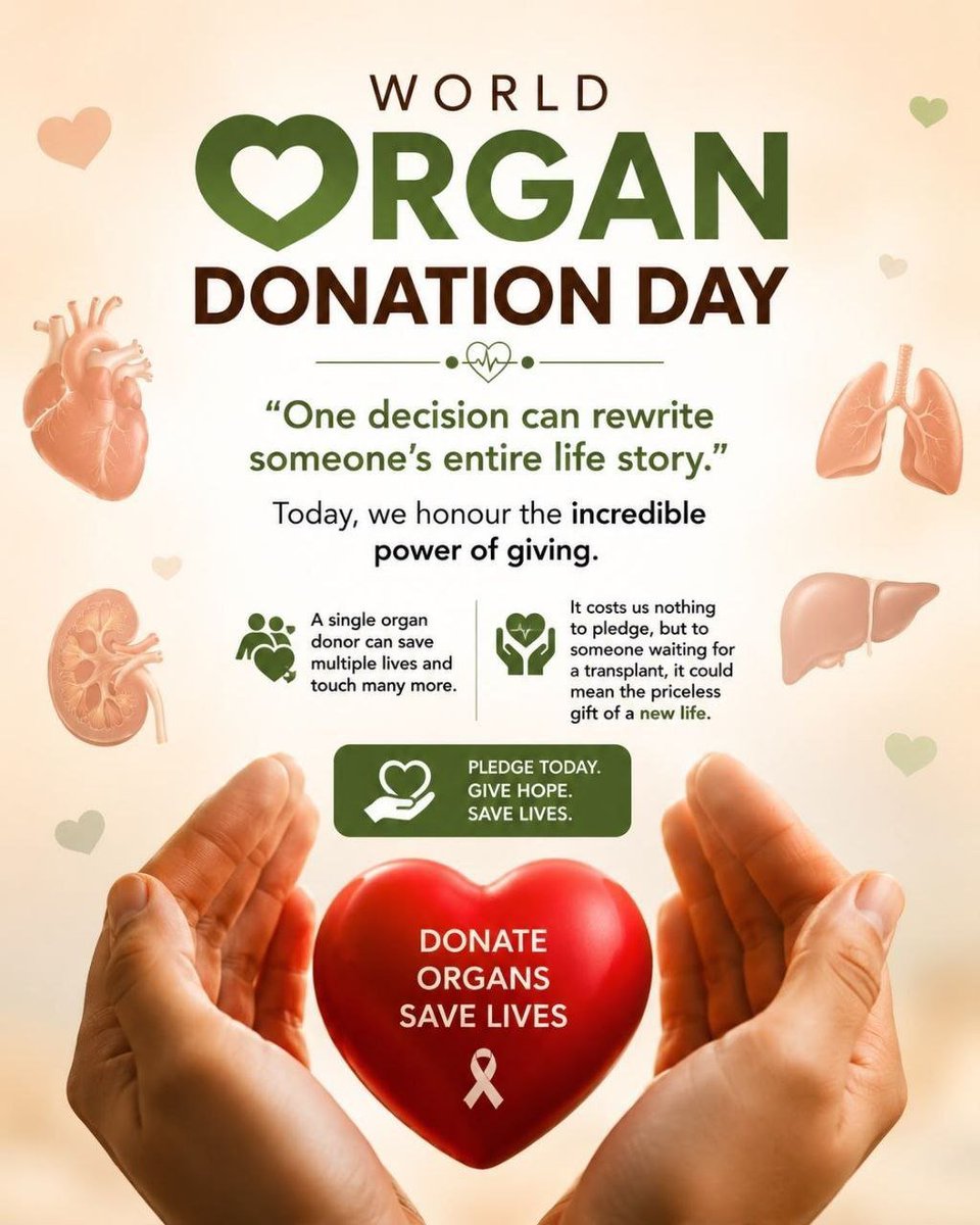 ManishaVar39291's tweet photo. It gives immense feeling of inner peace that you know u will be of use after death too. Millions of DeraSachaSauda volunteers, from the pious preachings of SaintGurmeetRam Rahim Ji,have pledged for posthumous body and organ donation to serve humanity
#WorldOrganDonationDay2026 https://t.co/OibE9FZWQu