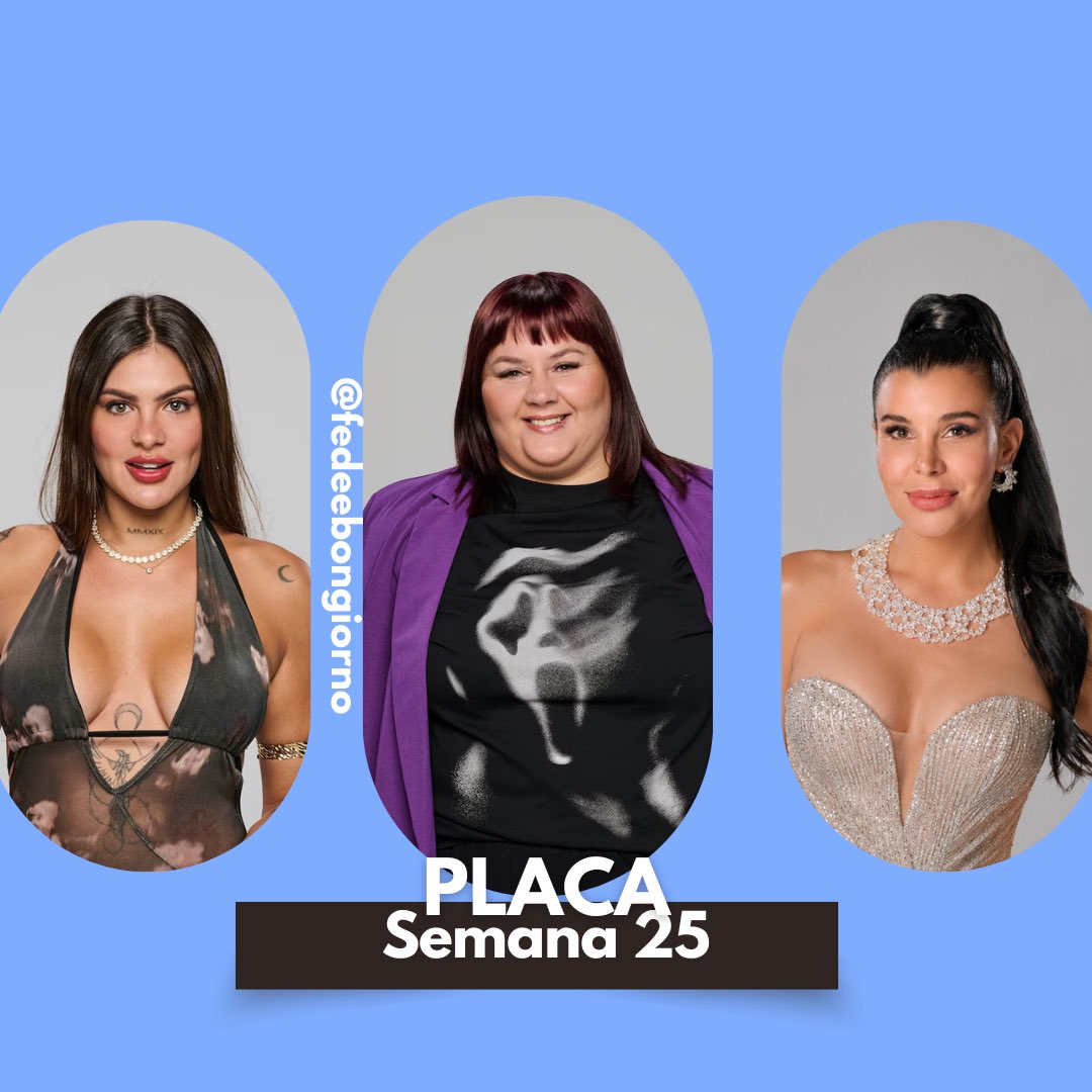 fedeebongiorno's tweet photo. 👁️ Las nominadas esta semana en #GranHermano:

— Tamara 
— Zilli
— Majluf
— Luana
— Yipio
— Charlotte

Es positiva hasta el domingo. Cuando eso suceda abrimos encuesta https://t.co/LaGdox3aig