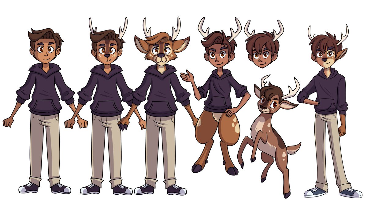 TransformARTive's tweet photo. Dakota (Kota) is the other main character, and basically have the main school year story in Shifter School, but he's another character whose design I am still figuring out. I have an image in my mind but keep changing his design each time I draw him. 🦌 #transfur #deertf https://t.co/HeUDZvr2j7