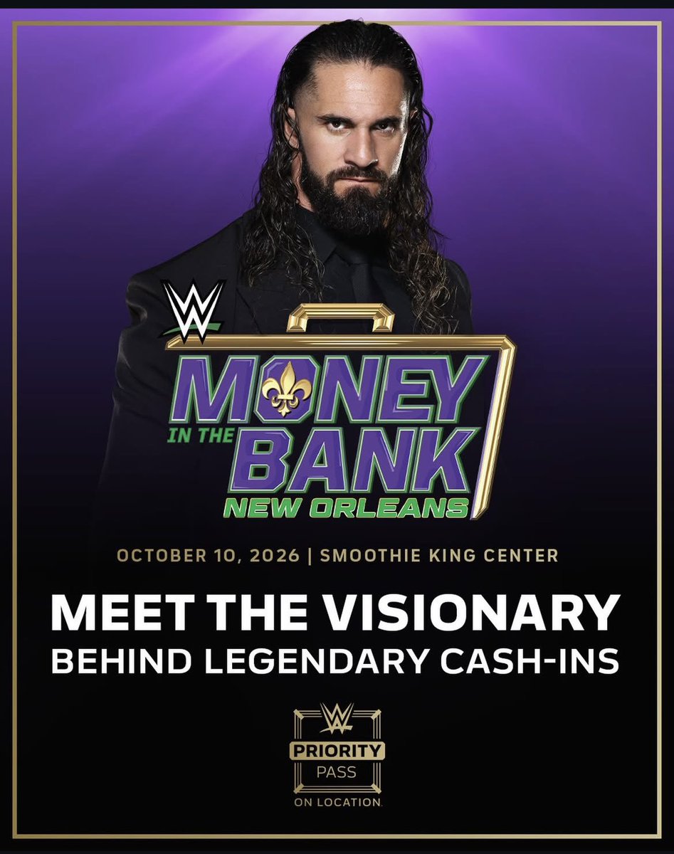 sethlovesbritt's tweet photo. Seth has an On Location Meet And Greet for Money In The Bank, so I wonder what he does at the show?🤔 Very worried about his creative direction upon his return, I just want the best for him❤️‍🩹 https://t.co/VoUx4oBt1y