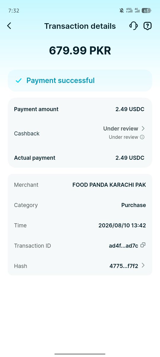 itzz_me35's tweet photo. @BitgetWalletPK Cashback Win👑
Spent 679.99 PKR with my Bitget Wallet Card and earned 0.0747 USDC cashback🔥
Small spend, real Assetback! 🔥
Now I’m joining the Bitget Wallet Assetback campaign for a chance to win $10 XAUT🪙
@BitgetWallet @BitgetWalletPK
#BitgetWalletAssetback #BitgetWallet https://t.co/VbePU64dB3