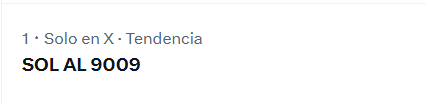 candelabrok's tweet photo. SOL AL 9009 YA ES TENDENCIA COMO EN TODAS LAS PLACAS POSITIVAS, A DARLO TODO!!!

#GranHermano https://t.co/CkPyjNG8RG