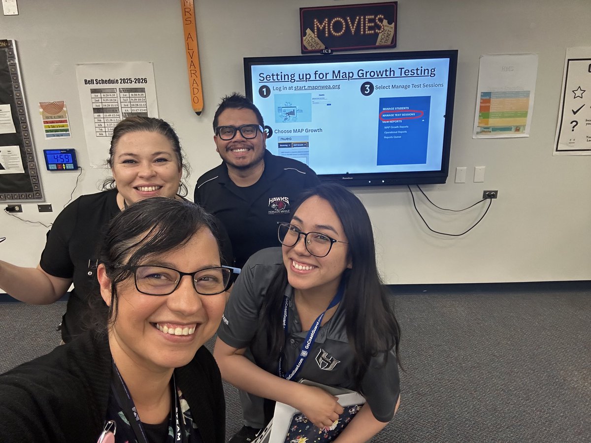 MAlvarado_HMS's tweet photo. Thank you Mr. Saucedo for co-training with me on MAP Growth today! Thank you to our teachers for joining us after school, and to Mr. Puente for helping with some accommodations questions. Grateful for teamwork! π #HMSHawks #MAPGrowth https://t.co/YqP50nWmKB