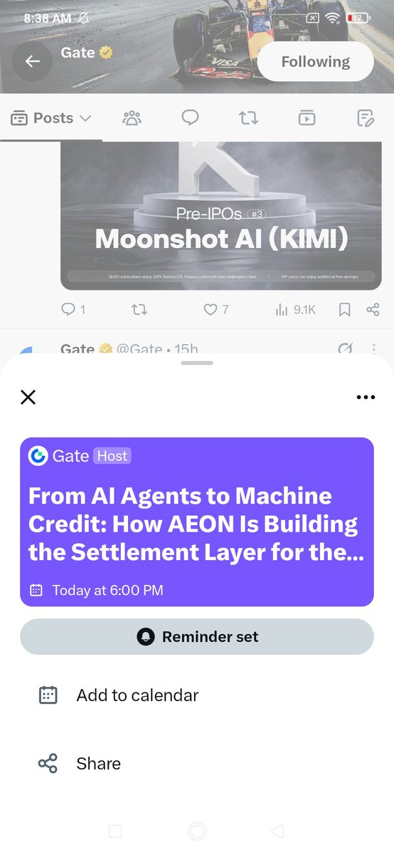 _JerryETH's tweet photo. @Gate @MariaV54 @mkmassari @AEON_Community Thank you for this wonderful opportunity 🍀🥰

Reminder set ✅ https://t.co/tUtN37ZNMr