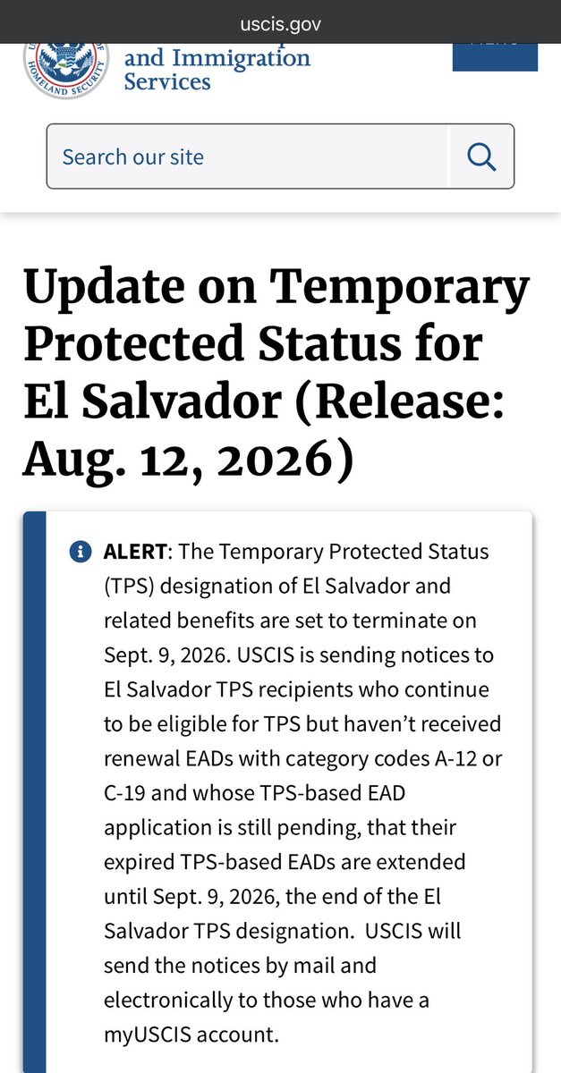HsilvAvalos's tweet photo. Se acabó el TPS para los salvadoreños en Estados Unidos. #SocioEstratégico https://t.co/EtPyrIpgfA