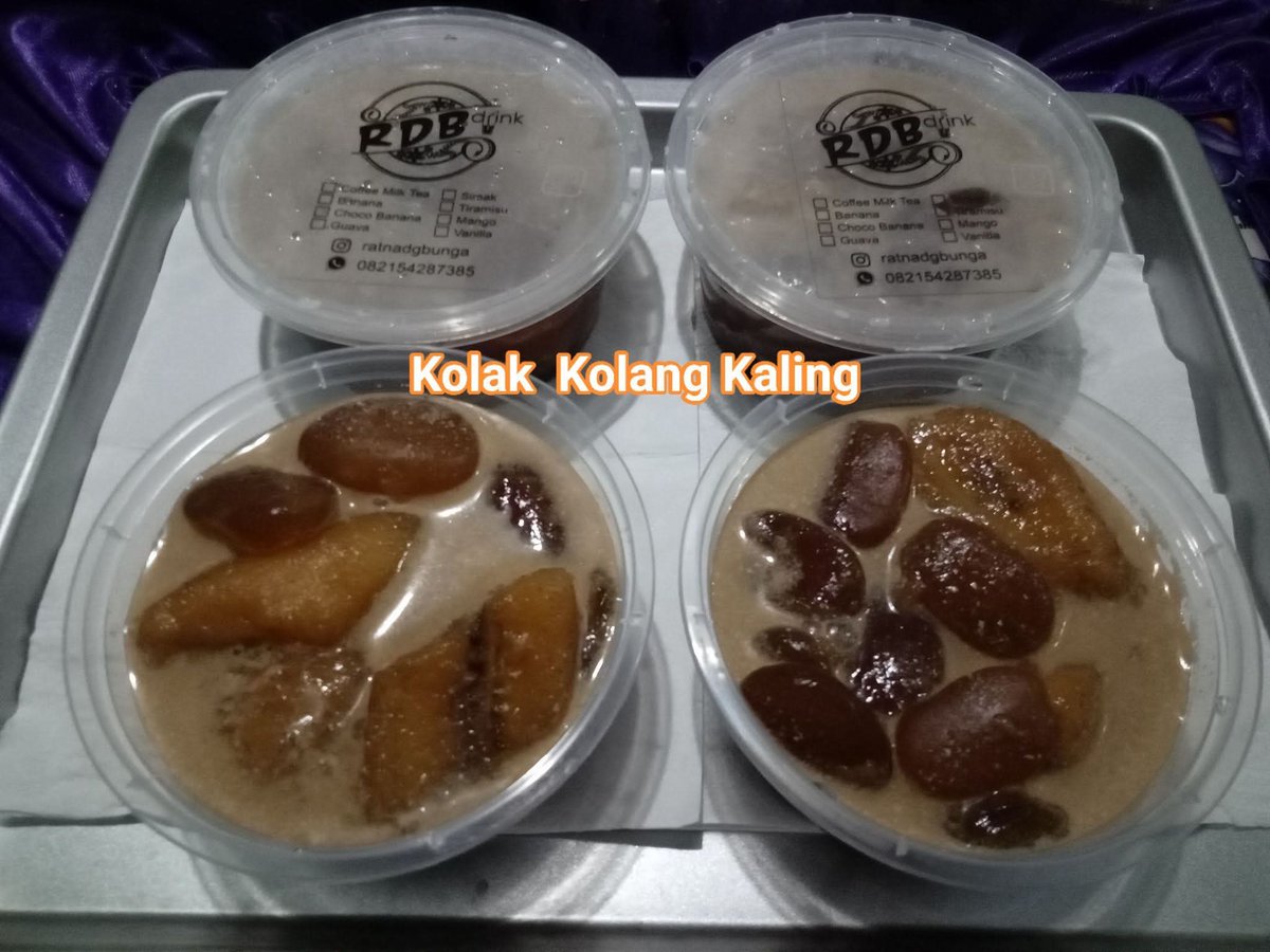 Ratnadgbunga19's tweet photo. 👉Cup 300 ml : 14.000
🏍Maxim
👝Shopee, Ovo

Brand Bahan :
🥥Santan : Blue Band
💚Gula aren organik bubuk : Celebes Farm

Note :
Kolak ini dalam keadaan dingin karena disimpan di kulkas setelah suhu ruang
Jika ingin kolaknya panas/hangat wajib PO

#RDBCake https://t.co/hsMQgPovvk
