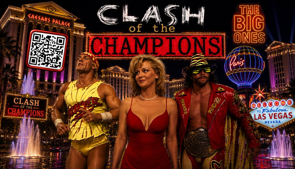 RasslinGrenade's tweet photo. Tomorrow New episode in the BIG ONES Video Series talking Clash of the Champions 32 (1/23/96). Hogan/Savage vs. Flair/Giant, Psicosis vs. Konnan, Nastys vs. Public Enemy, the Pillman/Heenan incident, Lex, Sting, Elizabeth arrives, more at the ULTIMATE Tier https://t.co/uH3Ub47wei https://t.co/MXEVBkKYbw