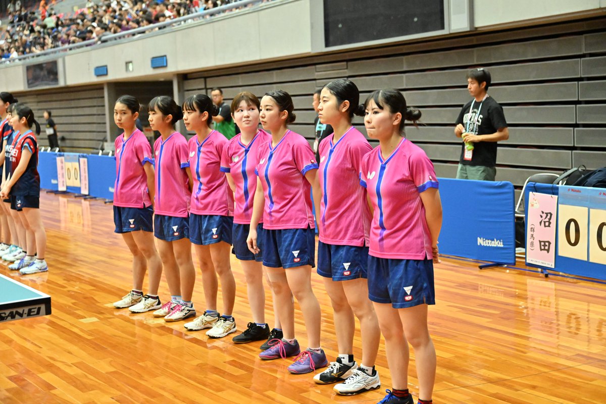 takurepo's tweet photo. #大阪インターハイ #卓球
▼女子学校対抗1回戦
沼田（群馬）　3-2　コザ（沖縄）

初出場の沼田がコザとのラストまでもつれる接戦を制して初戦突破を果たしました。
2回戦では第1シードの星槎横浜に挑みます。

#インターハイ2026 #卓球レポート https://t.co/EsYquEQgmD
